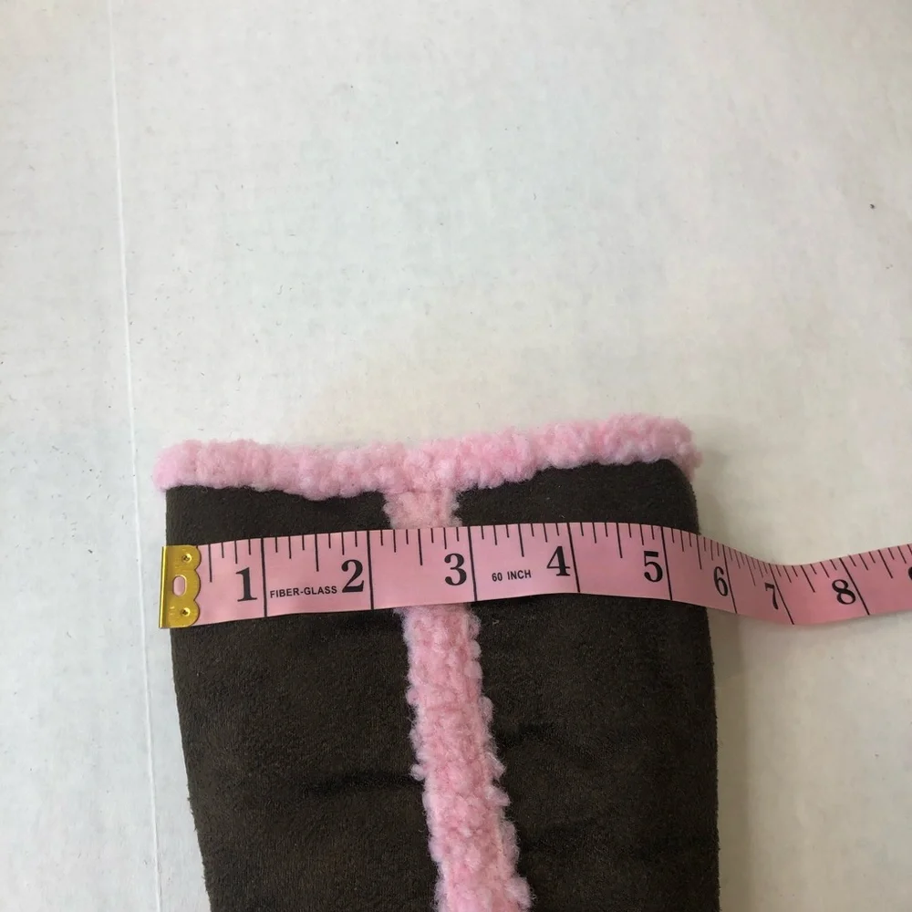 Volatile Girls Brown Boot With Pink Fur Lined